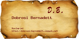 Dobrosi Bernadett névjegykártya